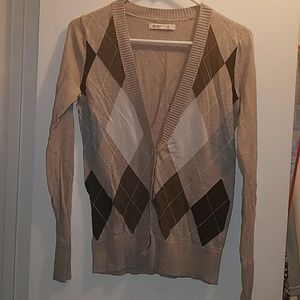 Old Navy argyle cardigan sweater XS TP